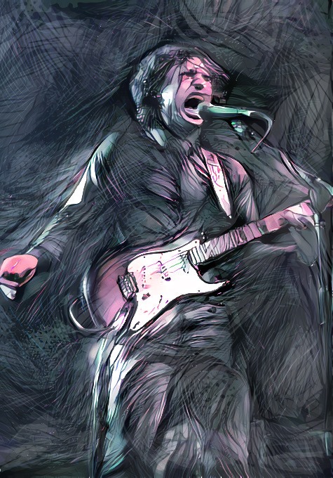 Portrait generated using neural style transfer